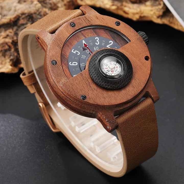 Stellan -  Wooden Watches with Leather Strap