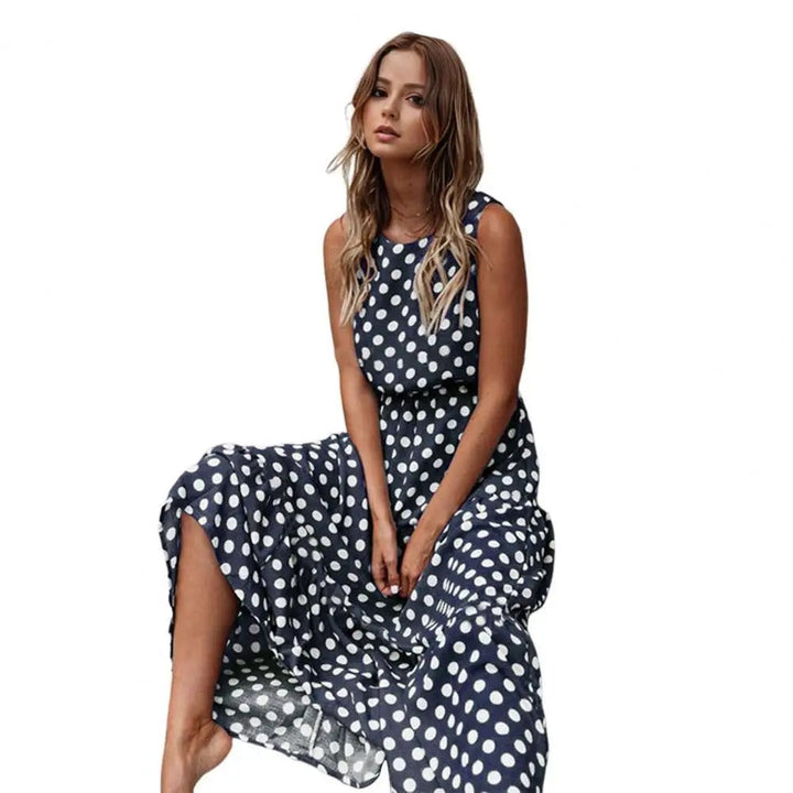 Laressa - Boho Polka Dot Midi Dress