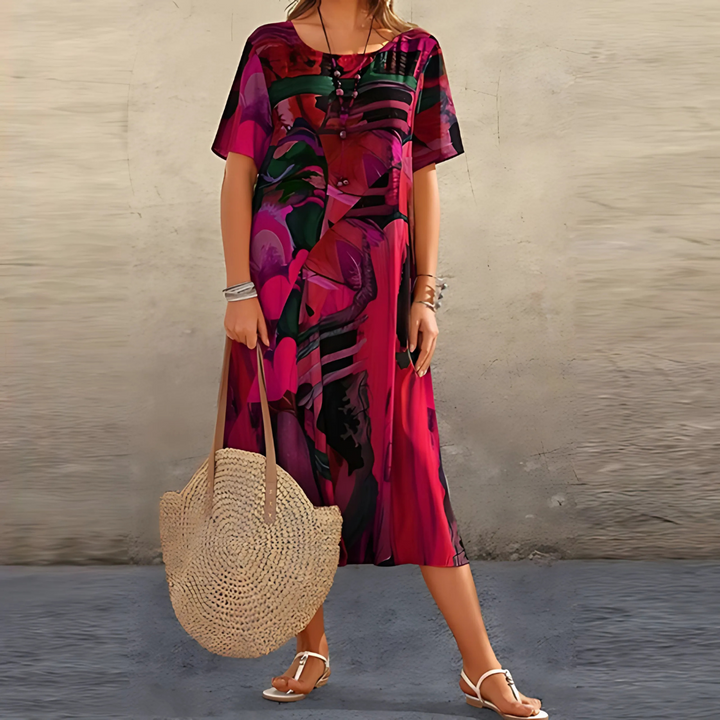 Filomena - Comfortable Floral Dress