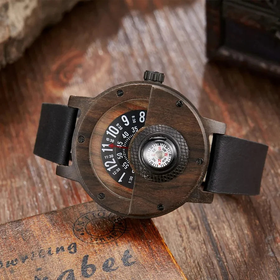 Stellan -  Wooden Watches with Leather Strap