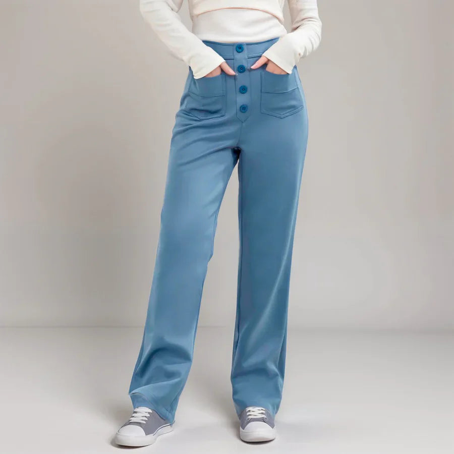 Elke - High Waist Elastic Trousers