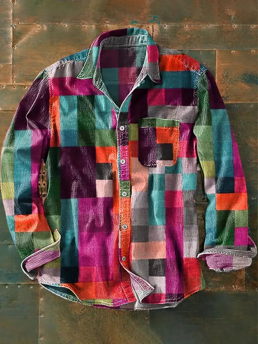 Lorcan - Unisex Simple Rainbow Color Long Sleeve Shirt