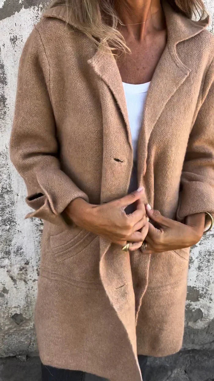 Baylea - Casual Lapel Wool Single Breasted Long Coat