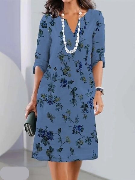 Lizzy - Floral Print Double Tunic Dress