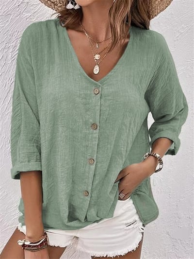 Kyra - Loose V-Neck Shirt