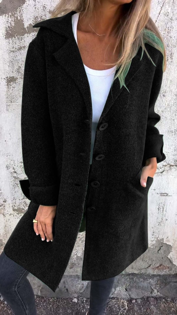 Baylea - Casual Lapel Wool Single Breasted Long Coat