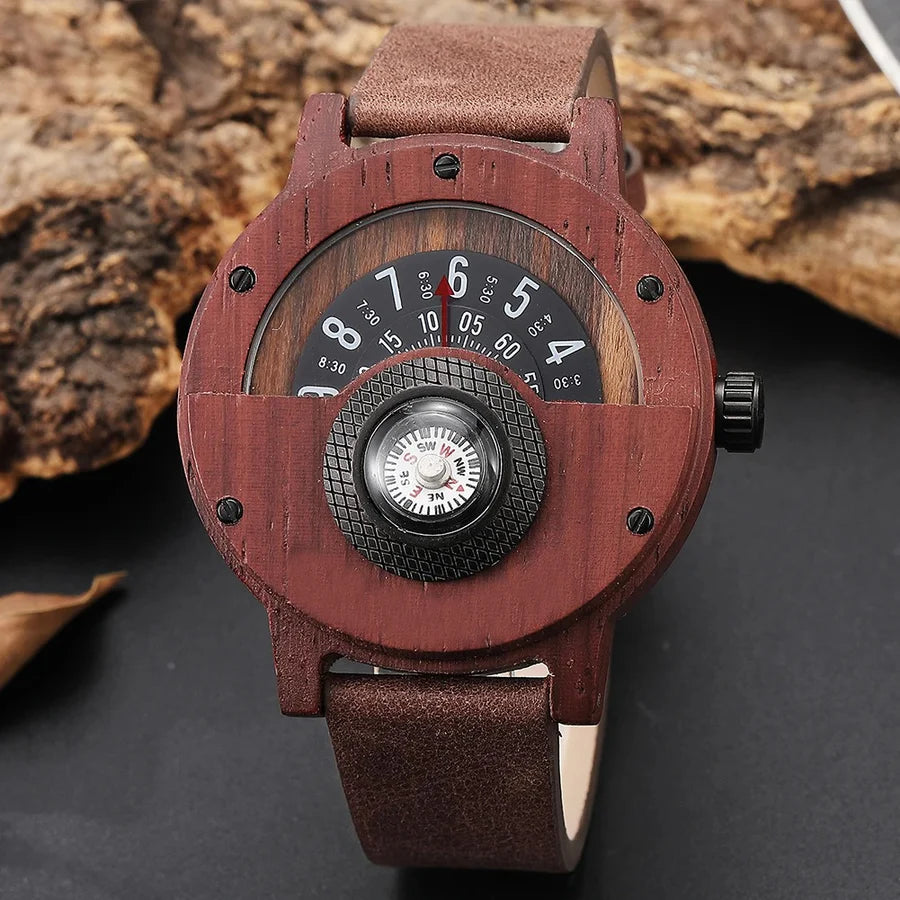 Stellan -  Wooden Watches with Leather Strap