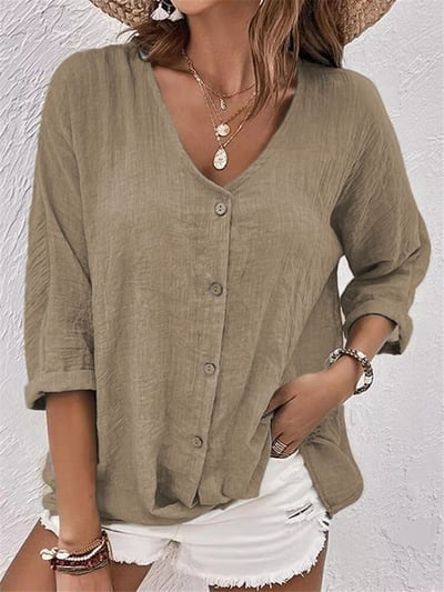 Kyra - Loose V-Neck Shirt