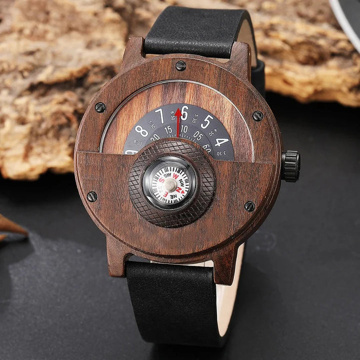 Stellan -  Wooden Watches with Leather Strap