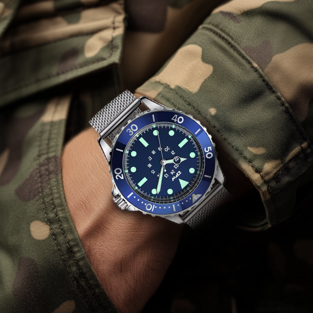 Waterproof Tactical Diver-Style Field Watch