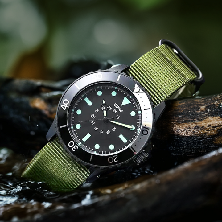 Waterproof Tactical Diver-Style Field Watch