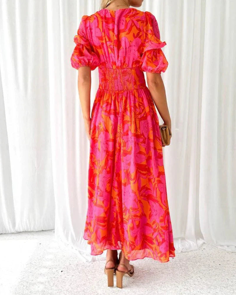 Derana - Red Pink Maxi Dress