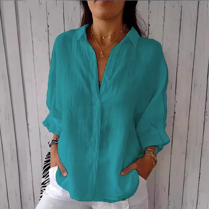 Aelita - Causal Cotton And Linen Shirt