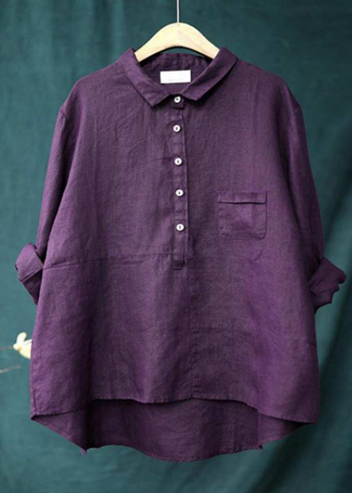 Winona - Long Sleeve and Front Pocket Shirt with Buttons