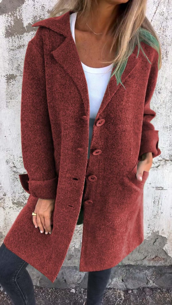 Baylea - Casual Lapel Wool Single Breasted Long Coat