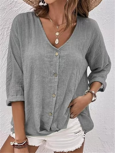 Kyra - Loose V-Neck Shirt