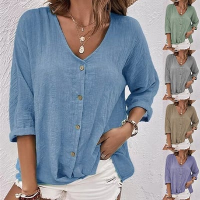 Kyra - Loose V-Neck Shirt