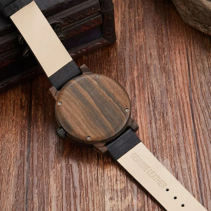 Stellan -  Wooden Watches with Leather Strap