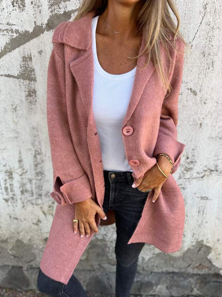 Baylea - Casual Lapel Wool Single Breasted Long Coat