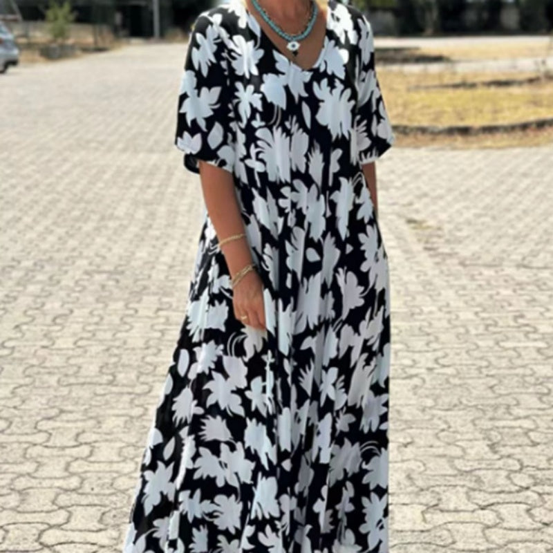 Harriet - V Neck Long Dress