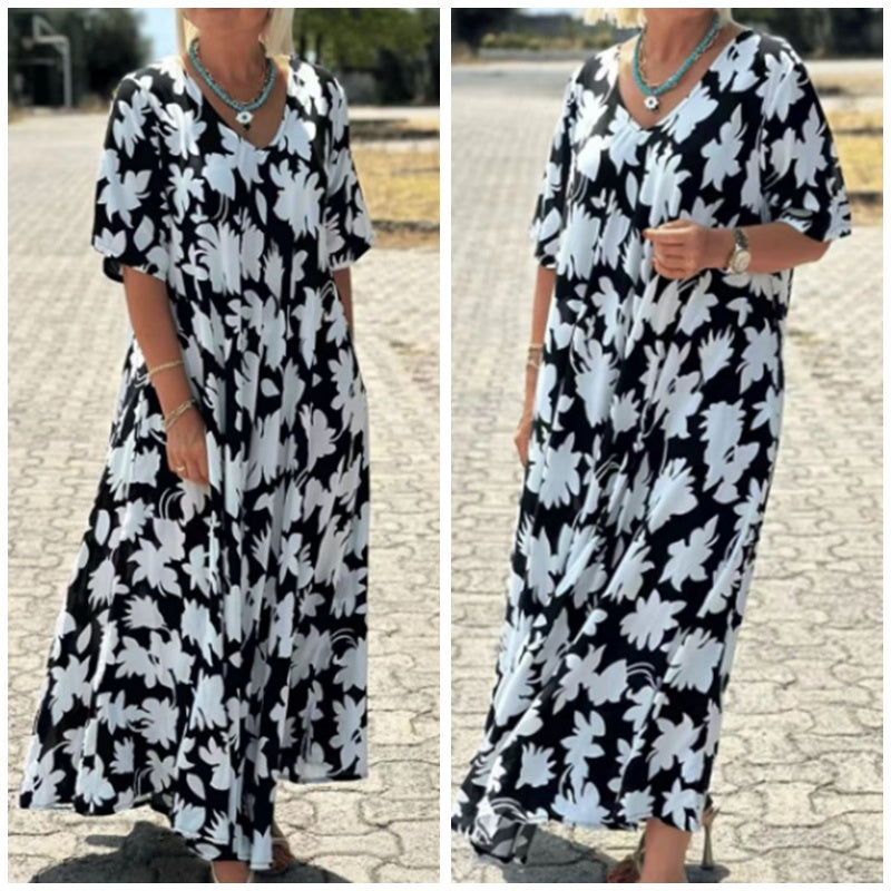 Harriet - V Neck Long Dress