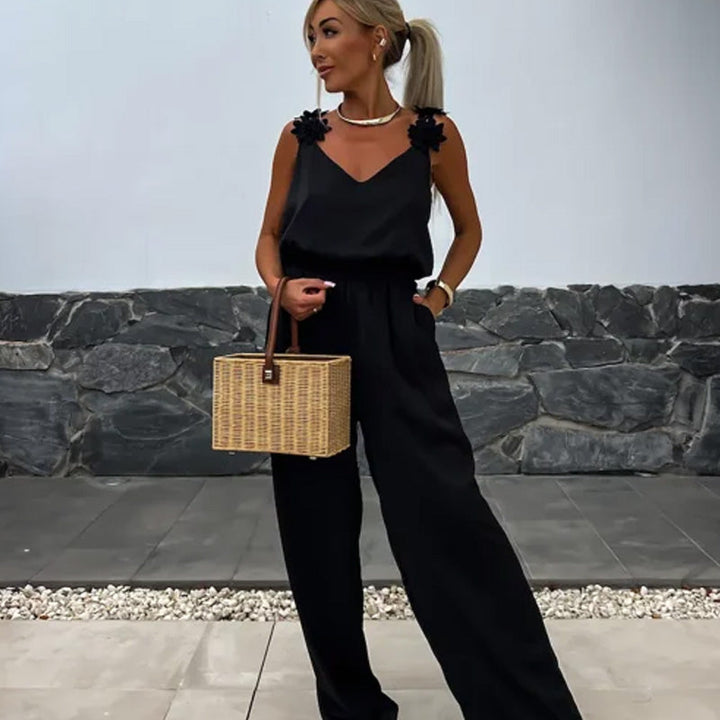 Anselma - Sleeveless Wide Leg Jumpsuit