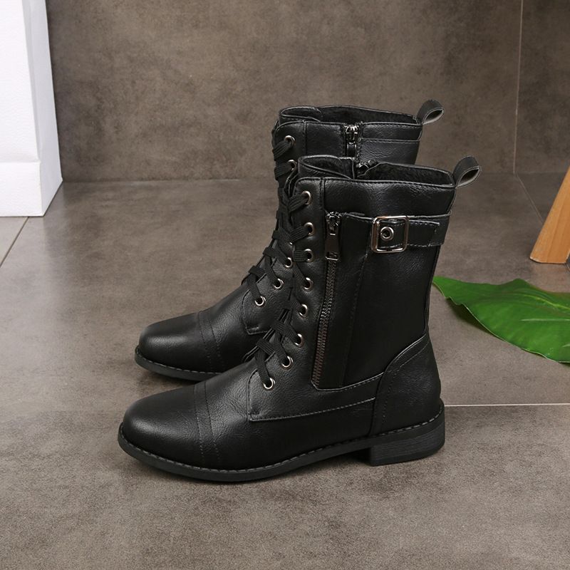 Eugenie - Side Zipper Orthopedic Leather Boots