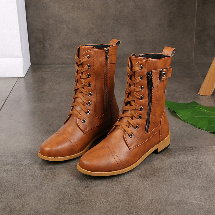 Eugenie - Side Zipper Orthopedic Leather Boots