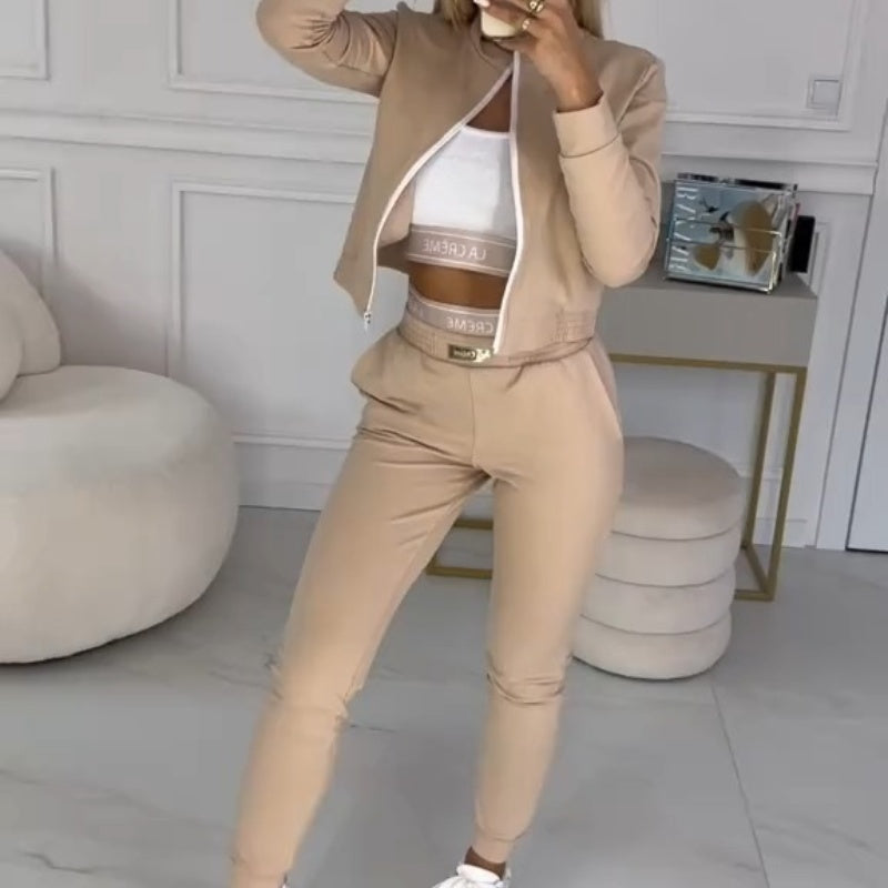 Sandra - 3 Piece Zipper Tracksuits