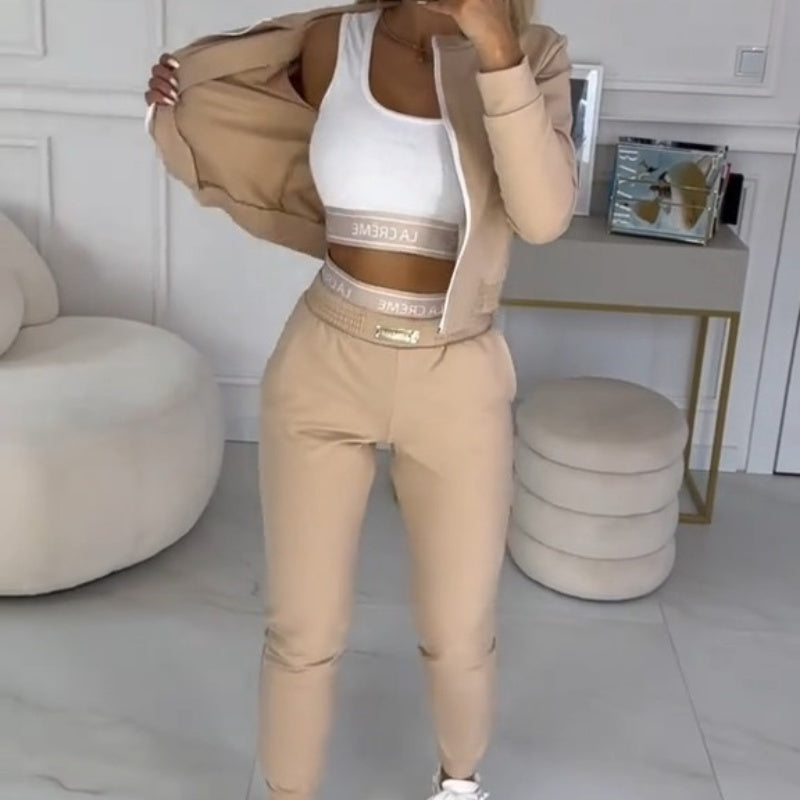 Sandra - 3 Piece Zipper Tracksuits