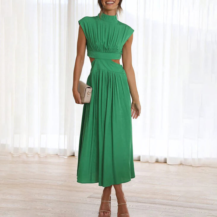 Emyllia - Elegant High Neck Dress