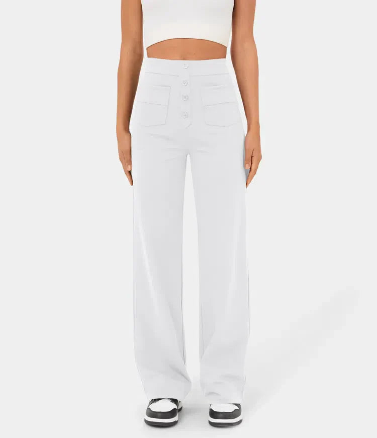 Elke - High Waist Elastic Trousers